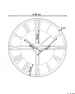 Orologio da parete PERIGNY 80 cm Metallo Nero