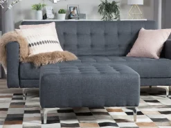 Ottomana ABERDEEN Tessuto Grigio scuro