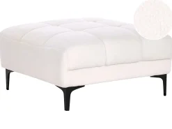 Ottomana ALNES Bouclé Bianco
