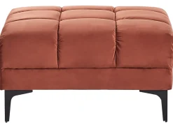 Ottomana ALNES Velluto Rosso chiaro