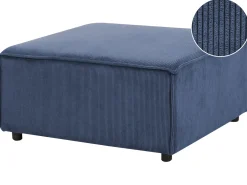 Ottomana ARDAL Velluto a coste Blu scuro
