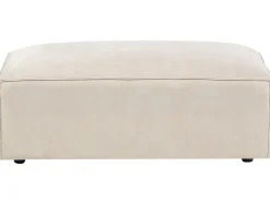 Ottomana HELLNAR Velluto Beige chiaro