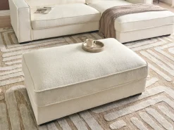 Ottomana RENDERS Bouclé Bianco sporco