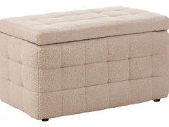 Ottomano contenitore MICHIGAN Bouclé Beige