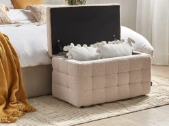 Ottomano contenitore MICHIGAN Bouclé Beige