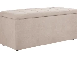Ottomano contenitore OREM Tessuto Beige