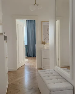 Ottomano contenitore OREM Tessuto Bianco sporco