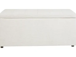 Ottomano contenitore OREM Tessuto Bianco sporco