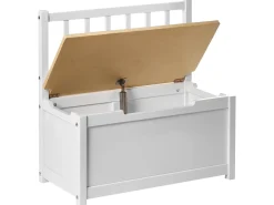 Panca contenitore BERRIMA Legno di pino Marrone chiaro/Bianco