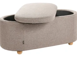 Panca contenitore imbottita HAYWARD Tessuto 98 cm 44 cm Beige