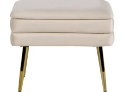 Panca contenitore imbottita ODESSA Velluto Beige