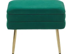 Panca contenitore imbottita ODESSA Velluto Verde scuro