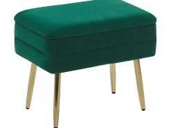 Panca contenitore imbottita ODESSA Velluto Verde scuro