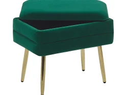 Panca contenitore imbottita ODESSA Velluto Verde scuro