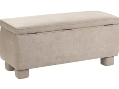 Panca contenitore imbottita ITHACA Tessuto Beige