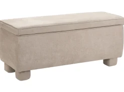 Panca contenitore imbottita ITHACA Tessuto Beige