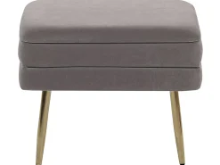 Panca contenitore imbottita ODESSA Velluto Grigio
