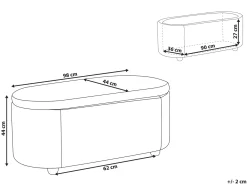 Panca contenitore imbottita HAYWARD Tessuto 98 cm 44 cm Blu