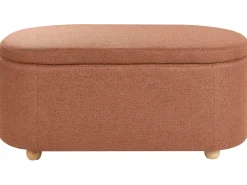 Panca contenitore imbottita HAYWARD Tessuto 98 cm 44 cm Marrone dorato