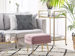 Panca contenitore imbottita ODESSA Velluto Rosa