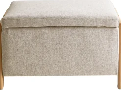 Panca contenitore imbottita EDLAND Tessuto Beige