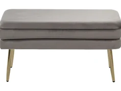 Panca contenitore imbottita DURHAM Velluto Grigio