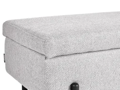 Panca porta scarpe SOLVANG Tessuto Grigio chiaro con contenitore