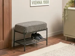 Panca porta scarpe TRUCKEE Tessuto Nero