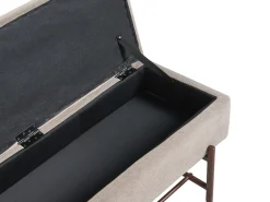 Panca porta scarpe VAIL Tessuto Tortora con contenitore