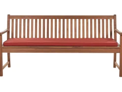 Panca da giardino con cuscino VIVARA 180 cm Legno di acacia certificato Rosso scuro