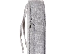 Panca da giardino con cuscino SOVANA 120 cm con contenitore Legno d'acacia Grigio chiaro