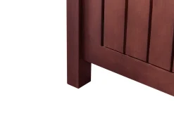 Panca da giardino con cuscino SOVANA 120 cm con contenitore Legno d'acacia Bianco