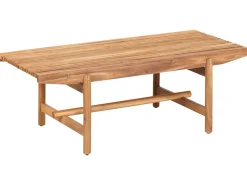 Panca da giardino con cuscino GIAVENO 135 cm Legno d'acacia Bianco sporco
