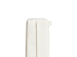 Panca da giardino con cuscino GIAVENO 135 cm Legno d'acacia Bianco sporco