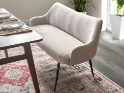 Panca da pranzo 2 posti ARENDAL Tessuto Beige