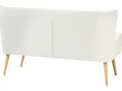 Panca da pranzo 2 posti SKIBBY Bouclé Bianco sporco