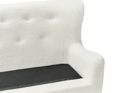 Panca da pranzo 2 posti SKIBBY Bouclé Bianco sporco