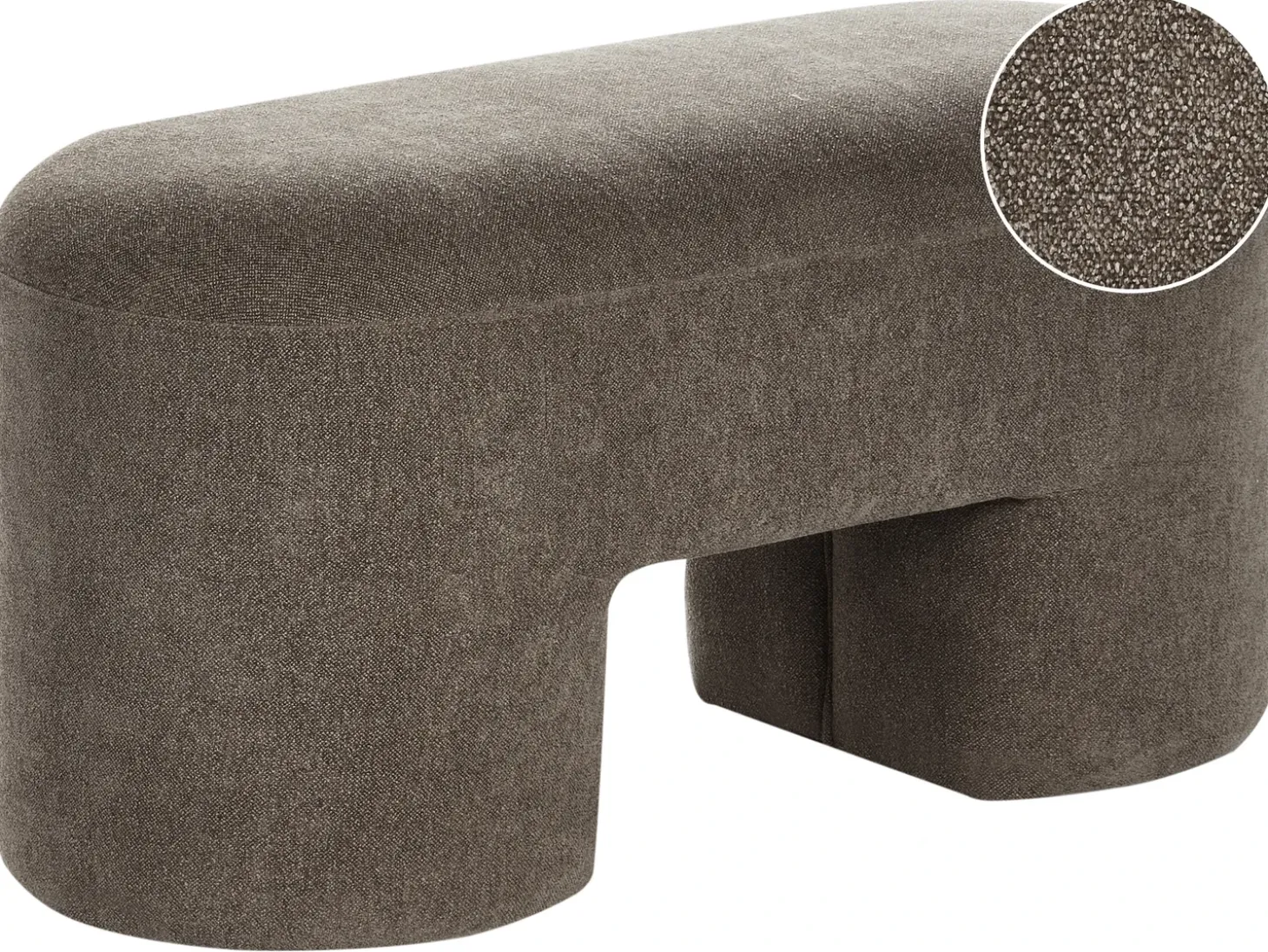 Panchina DECORAH Bouclé Marrone