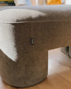 Panchina DECORAH Bouclé Marrone
