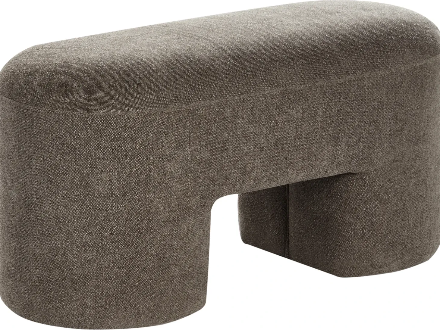 Panchina DECORAH Bouclé Marrone