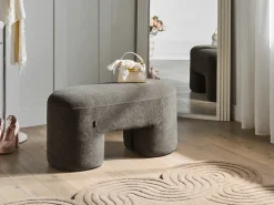 Panchina DECORAH Bouclé Marrone