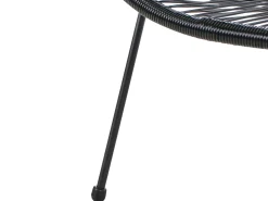 Panchina da giardino ACAPULCO II 113 cm Rattan sintetico (PE) Nero