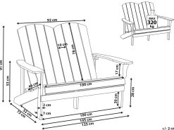 Panchina da giardino ADIRONDACK 125 cm Verde chiaro