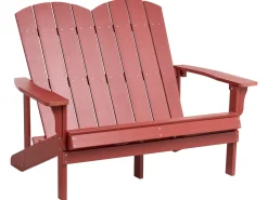Panchina da giardino ADIRONDACK 125 cm Rosso