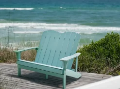 Panchina da giardino ADIRONDACK 125 cm Azzurro