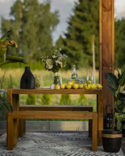 Panchina da giardino BELLANO 105 cm Legno d'acacia Marrone