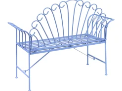 Panchina da giardino CAVINIA 125 cm Metallo Azzurro