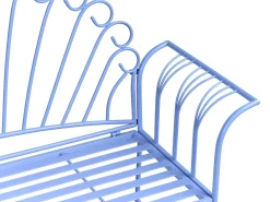 Panchina da giardino CAVINIA 125 cm Metallo Azzurro