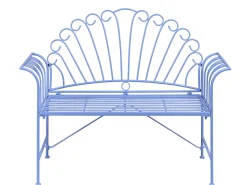 Panchina da giardino CAVINIA 125 cm Metallo Azzurro