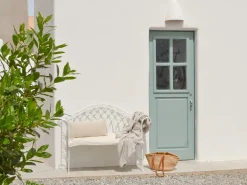 Panchina da giardino MILAZZO 130 cm Metallo Bianco